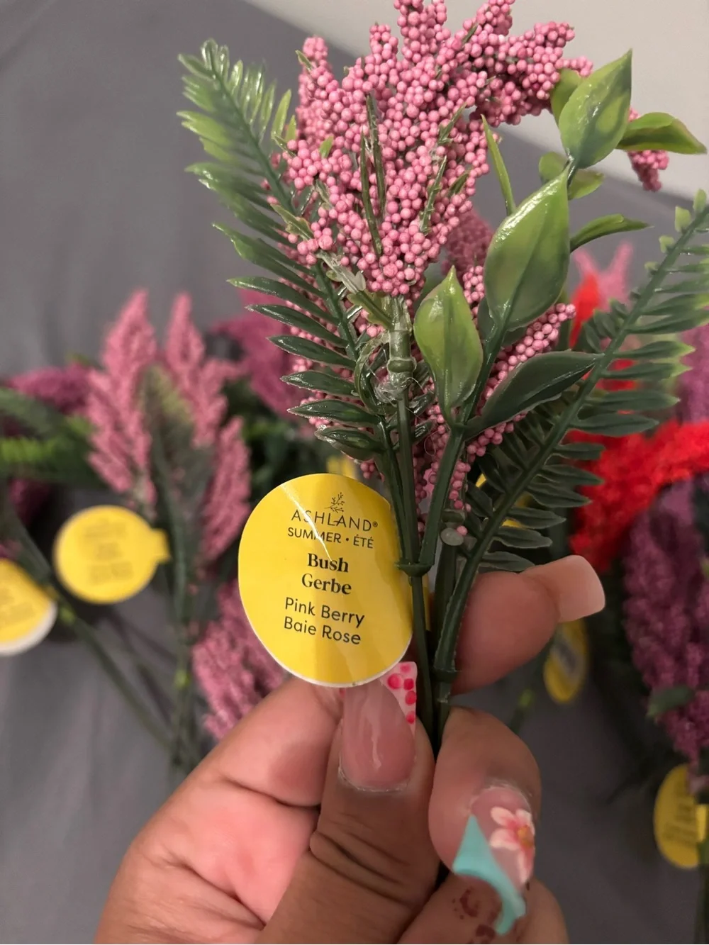Ashland Decorative Pink, purple and red Artificial Heather Stem Bouquet